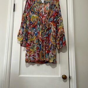 Bleu Rod Beattie Multicolor Abstract coverup Break the Mold